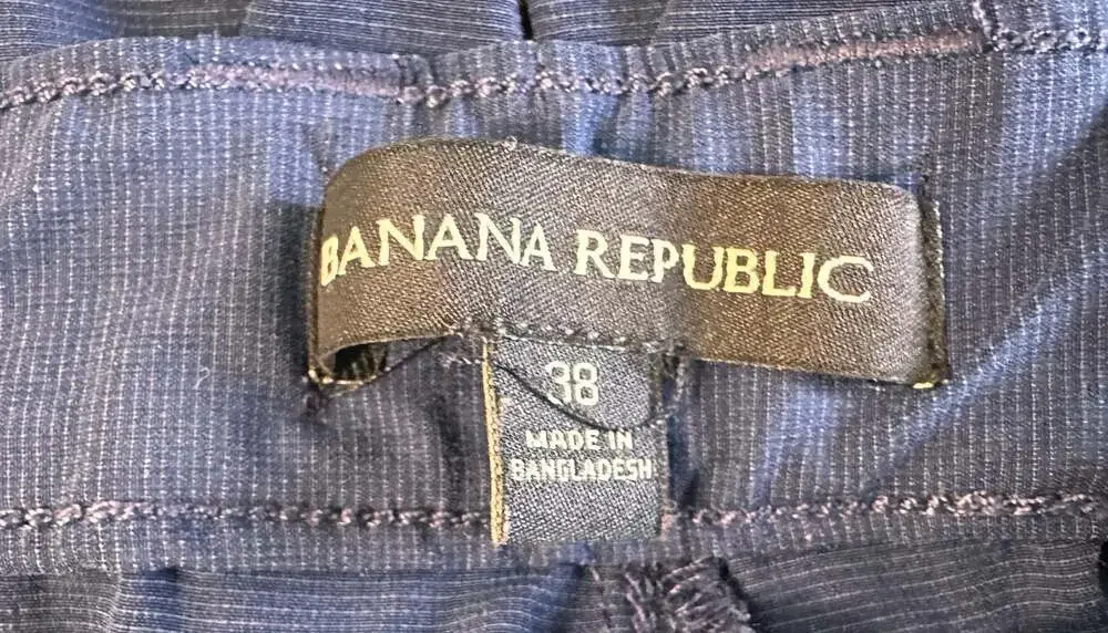 Banana Republic Mens Navy Blue Performance Tech Flat Front Shorts Size 38